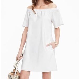 Banana Republic White Off-the-Shoulder Dress